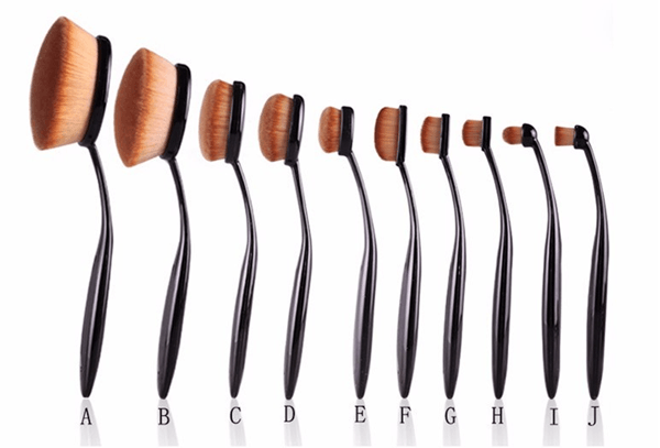 Vegan 10 Piece Oval Brush Set ,  - My Make-Up Brush Set, My Make-Up Brush Set
 - 4