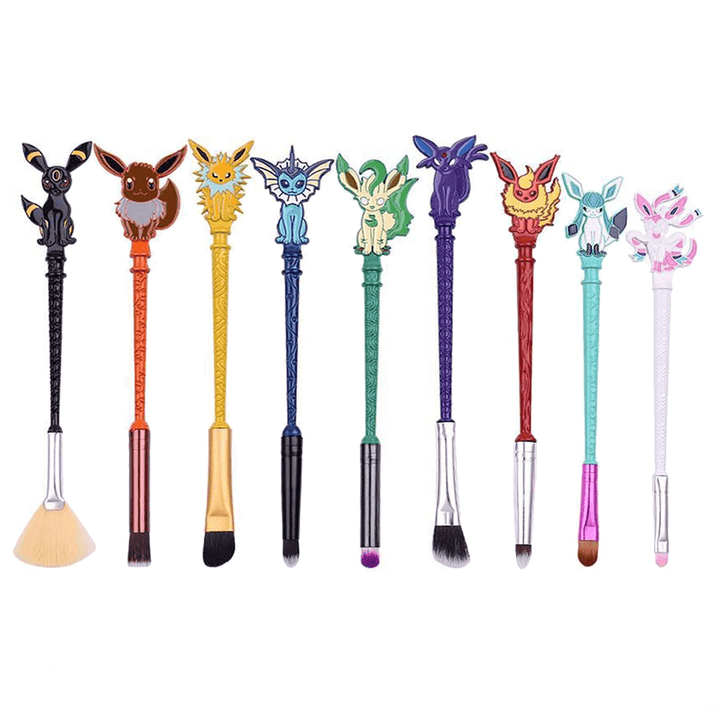 9 Piece Poké Makeup Brush Set – Collectible Cosmetic Brushes