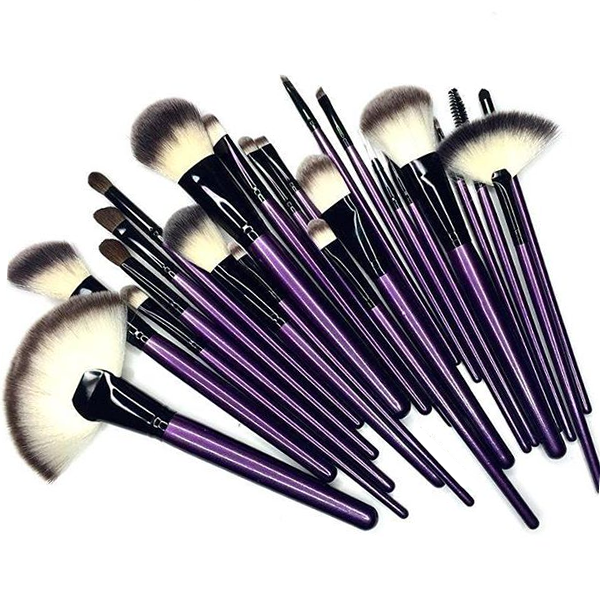 24 Piece Purple Tulip Brush Set – Complete Professional Makeup