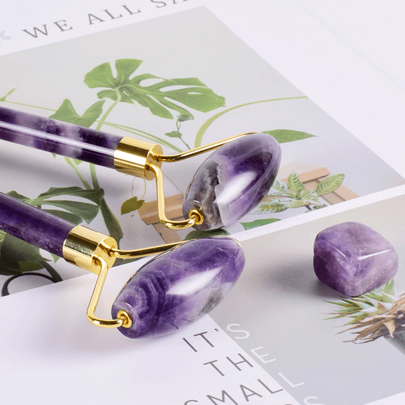 Luxurious Amethyst Face Roller For Skin Care And Anti-Aging