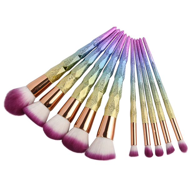 Magical Rainbow Brush Set – Soft Blending Makeup Brushes