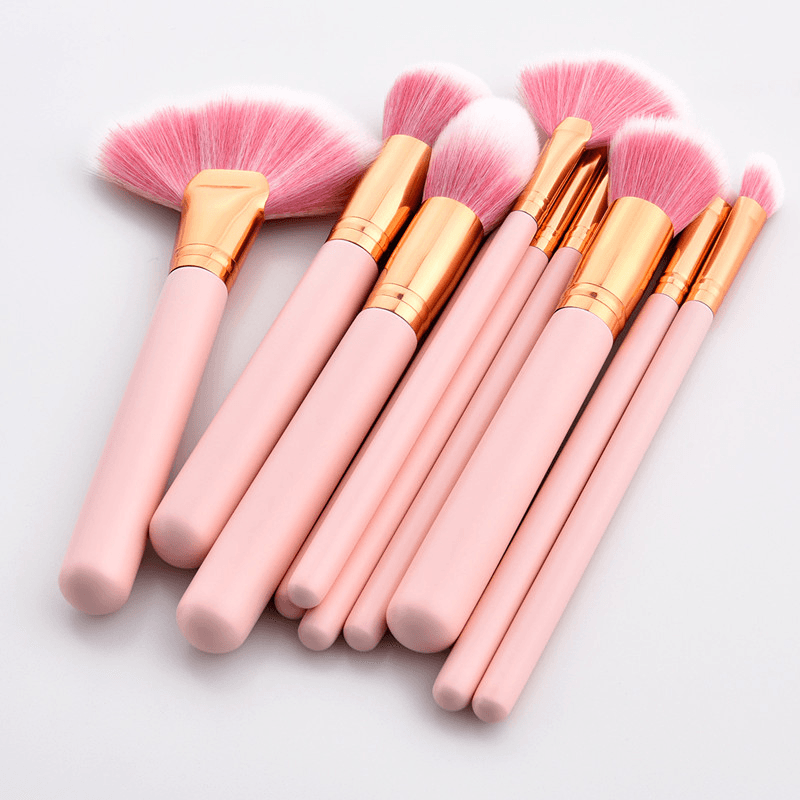 10Piece Rose Brush Set -  Professional  Brush  Set