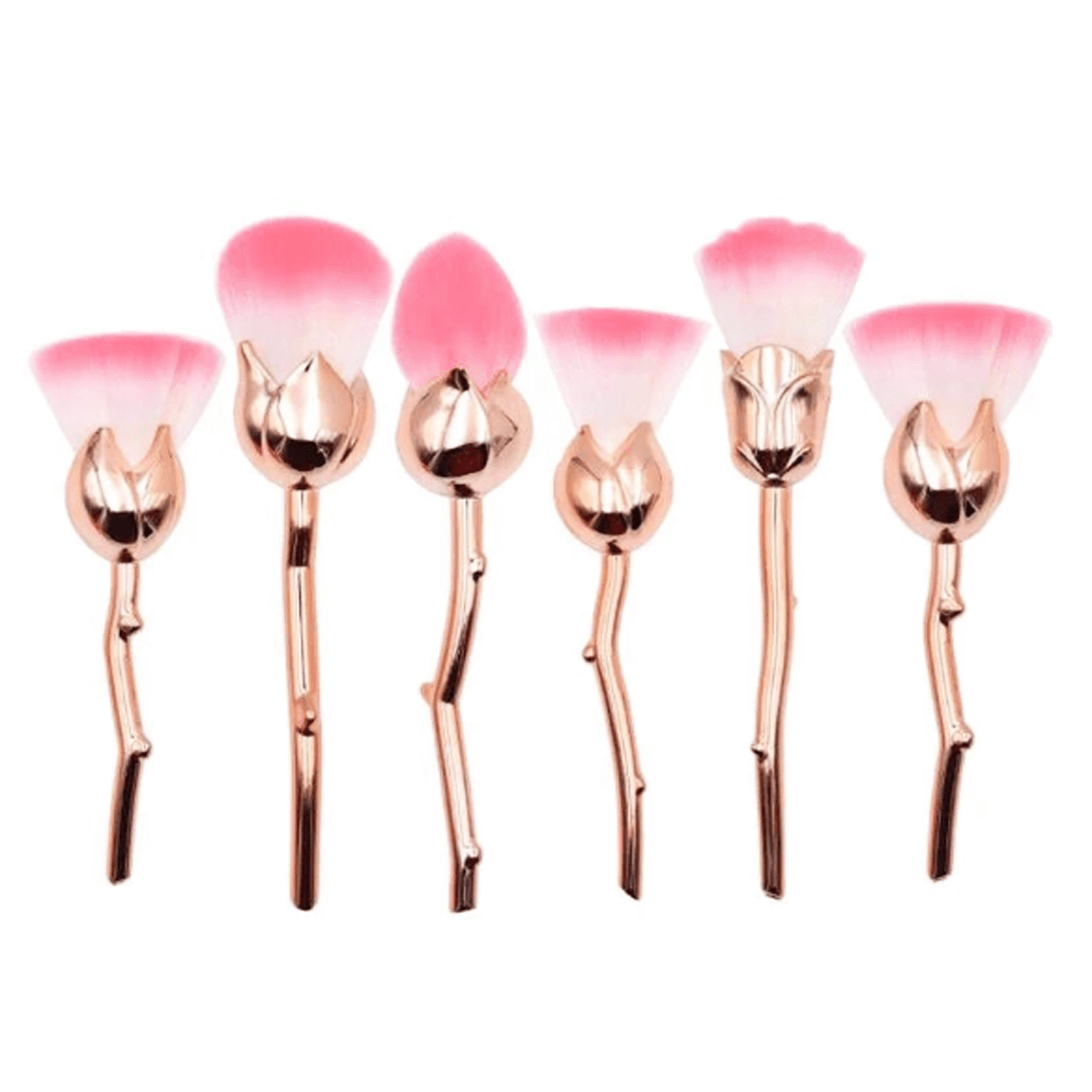 6 Piece Makeup Brush Set – Complete Elegant and Versatile