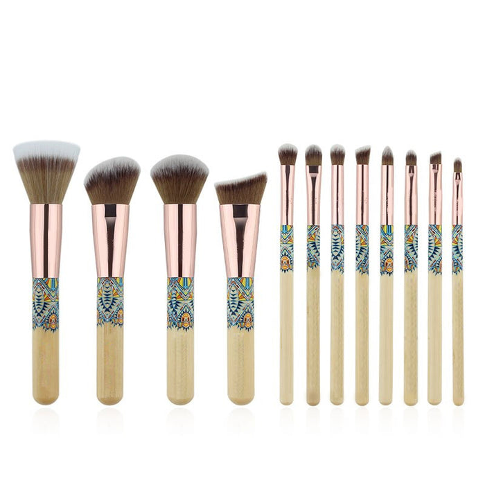 12 Piece Summertime Bamboo Brush Set