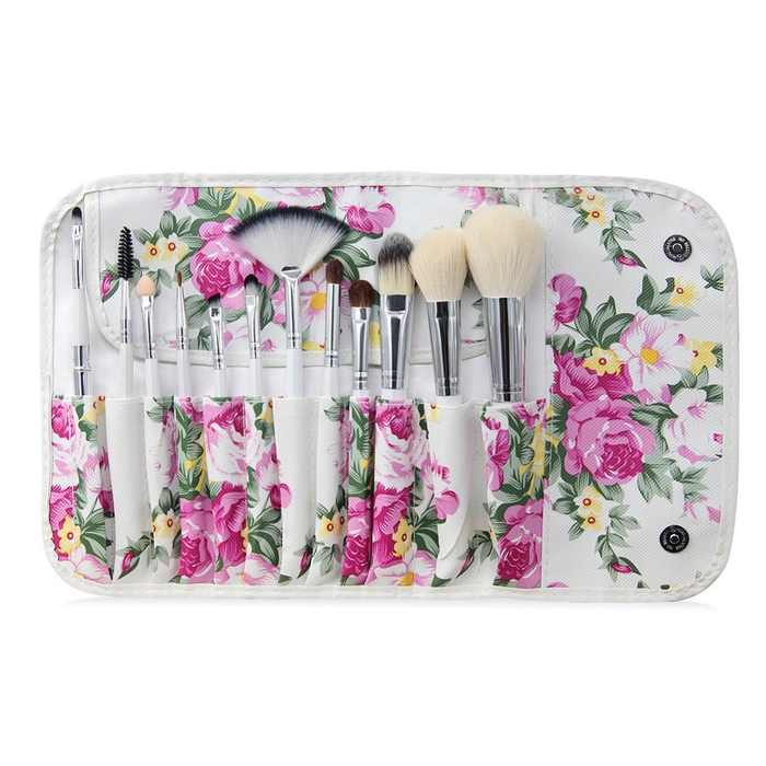 12 Piece Traditional White Brush Set