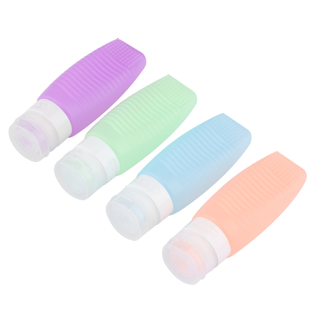 Silicone Brush Cleaner and Travel Bottle (4 Pack) – My Brush Set