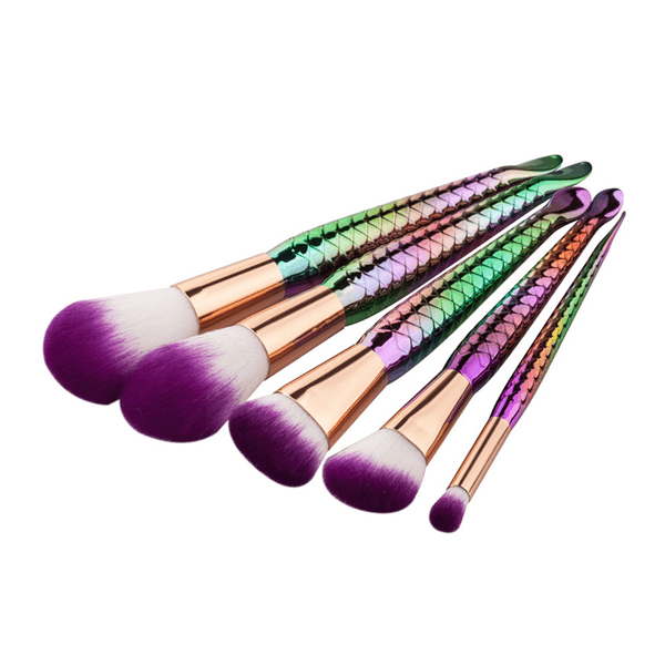 Rainbow Mermaid Brush Set – Vibrant and Flawless Makeup Application