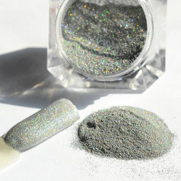 Holographic Nail Powder – Shimmering Unicorn Chrome Effect